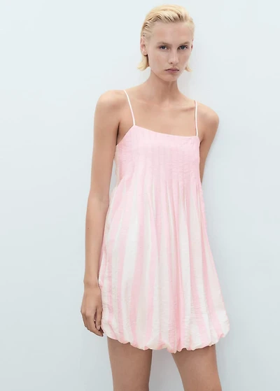 Striped balloon dress