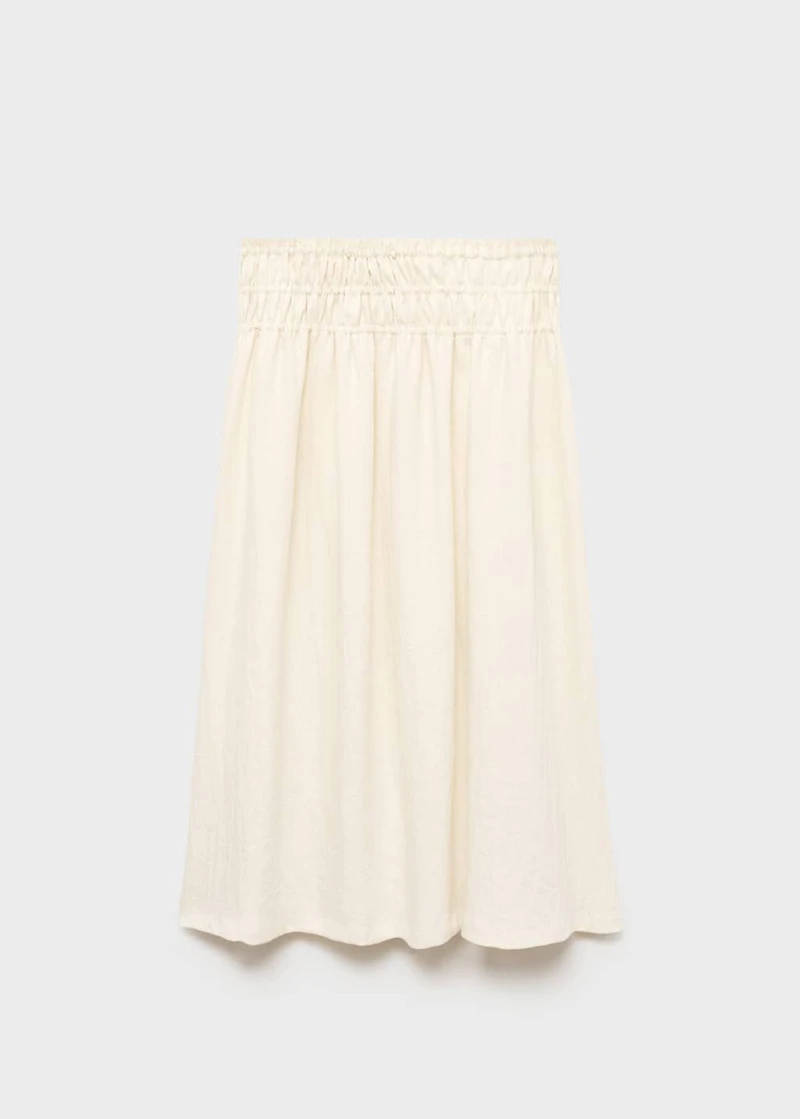 Long gathered panel skirt