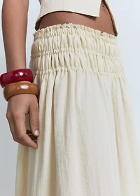 Long gathered panel skirt