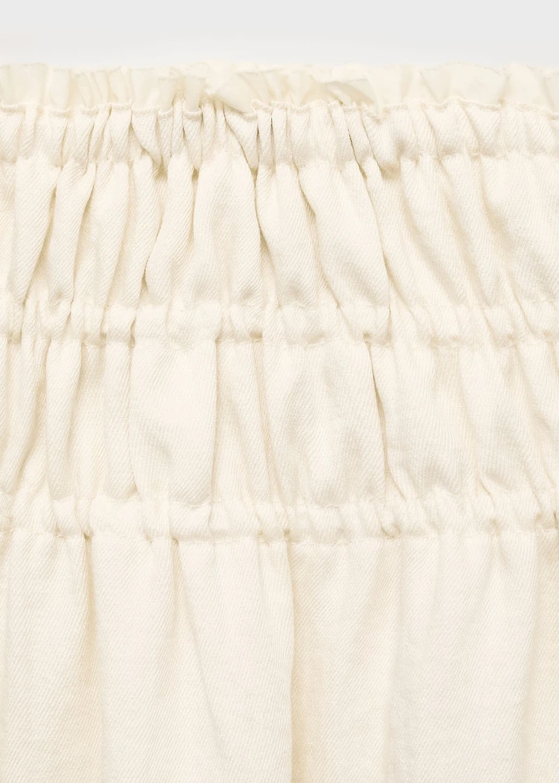 Long gathered panel skirt