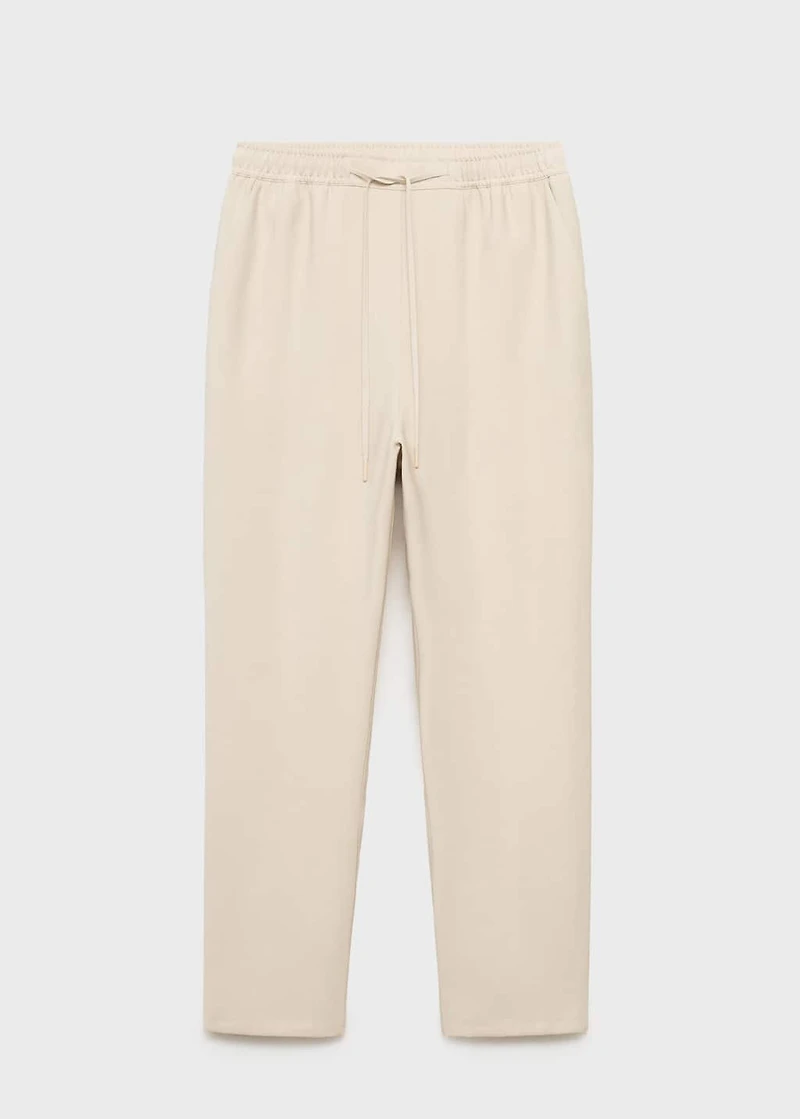 Drawstring flowy pants