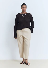 Drawstring flowy pants