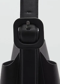 Bucket bag with buckle
