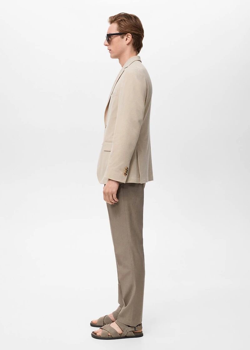 Verner slim-fit cotton blazer