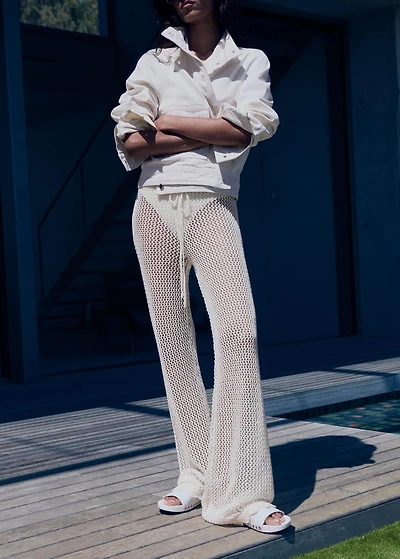 Crochet flared pants