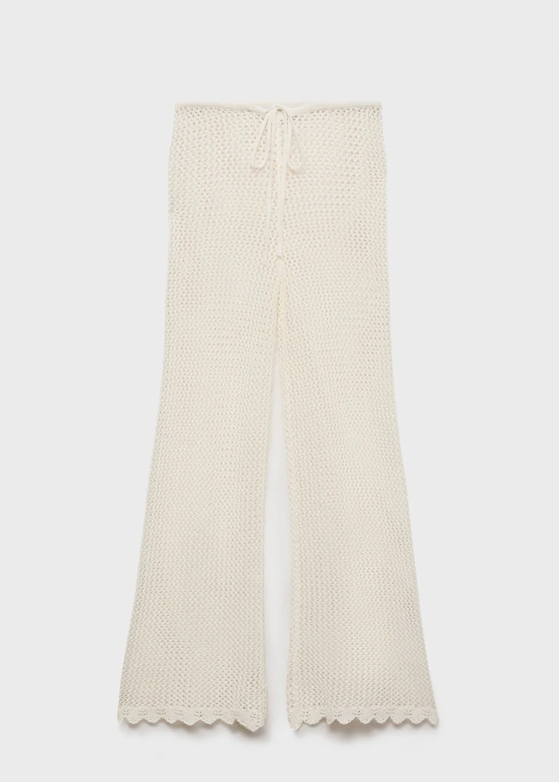 Crochet flared pants
