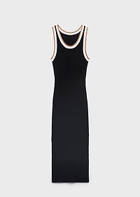 Knitted dress with contrasting details