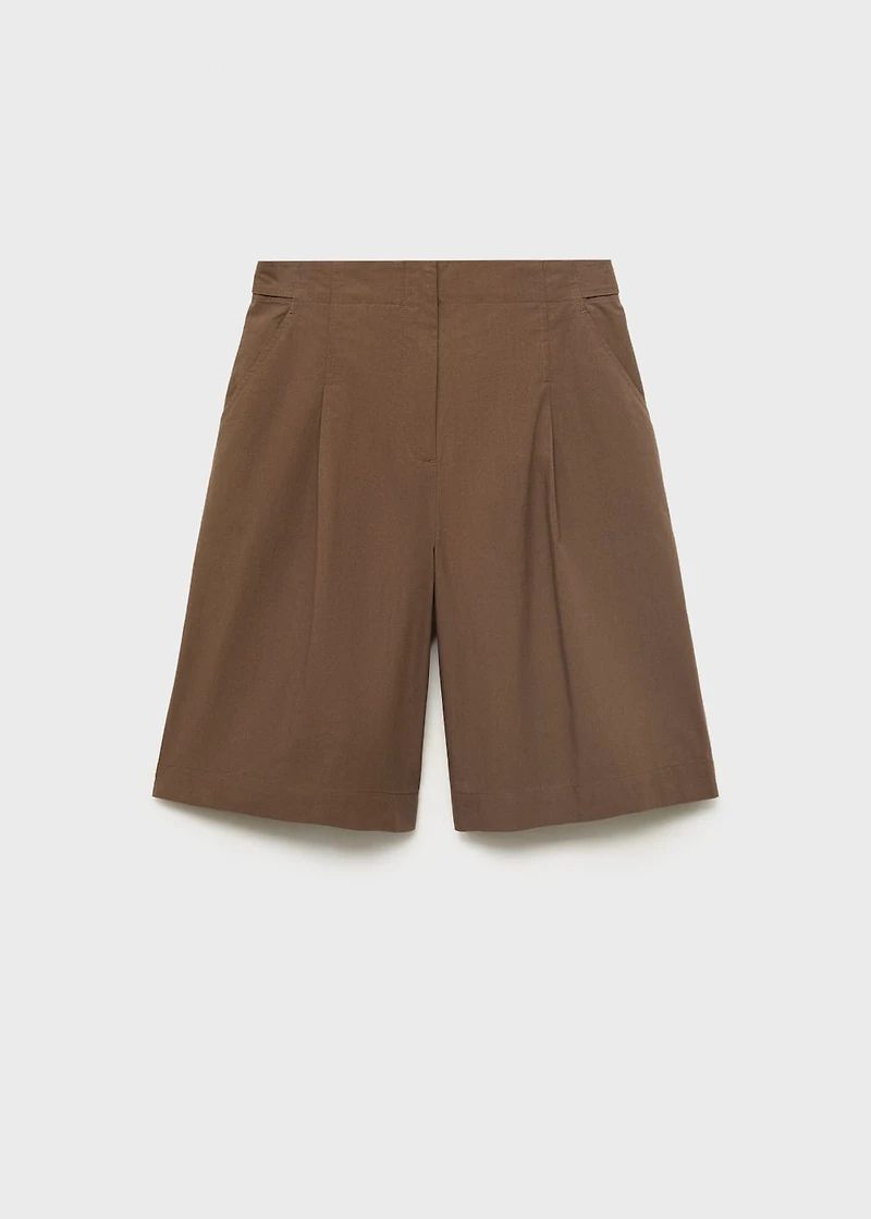 Cotton suit bermuda shorts