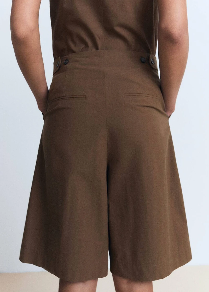 Cotton suit bermuda shorts