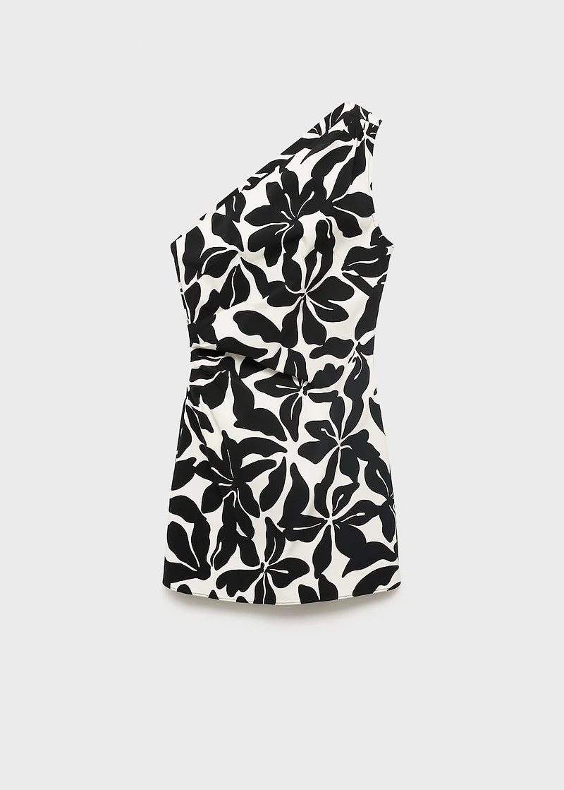 Asymmetrical pleated dress