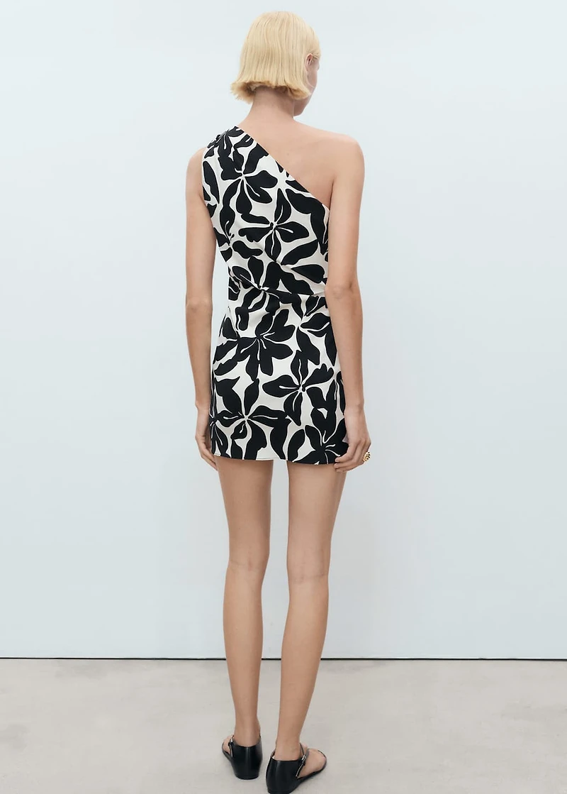Asymmetrical pleated dress