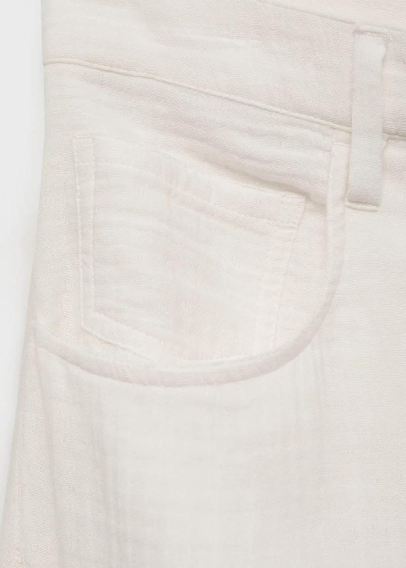Straight-fit cotton pants