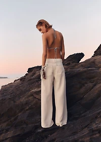 Straight-fit cotton pants