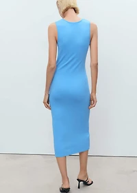 Fitted midi-dress