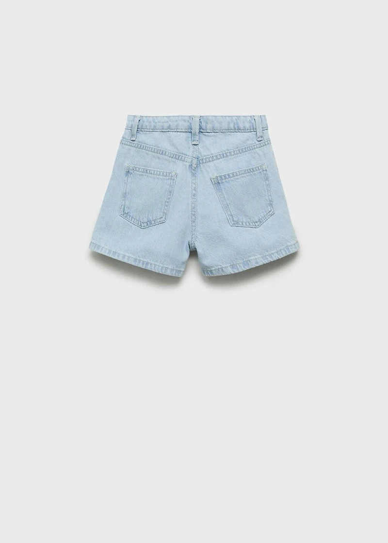 Embroidered cotton shorts