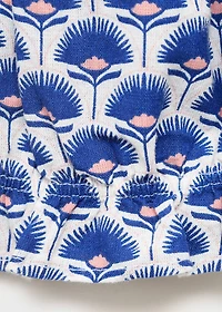 Printed linen blouse
