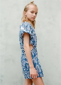 Cotton print jumpsuit