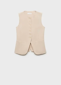 Suit vest with buttons