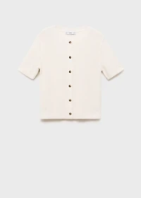Short-sleeved knitted cardigan