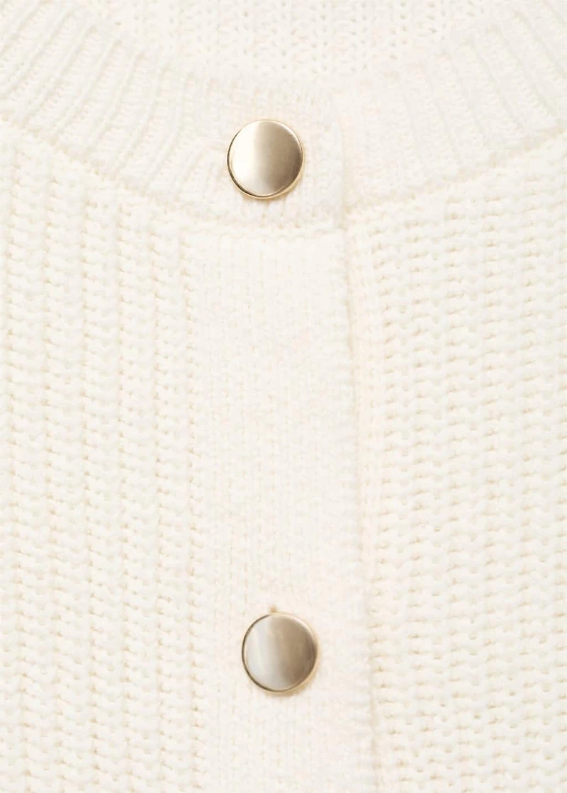 Short-sleeved knitted cardigan