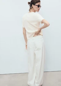 Short-sleeved knitted cardigan