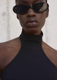 Knit halter top