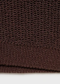 Knitted vest with lace pattern