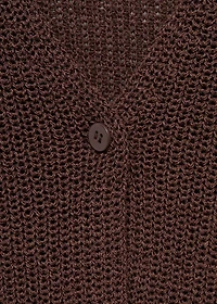 Knitted vest with lace pattern