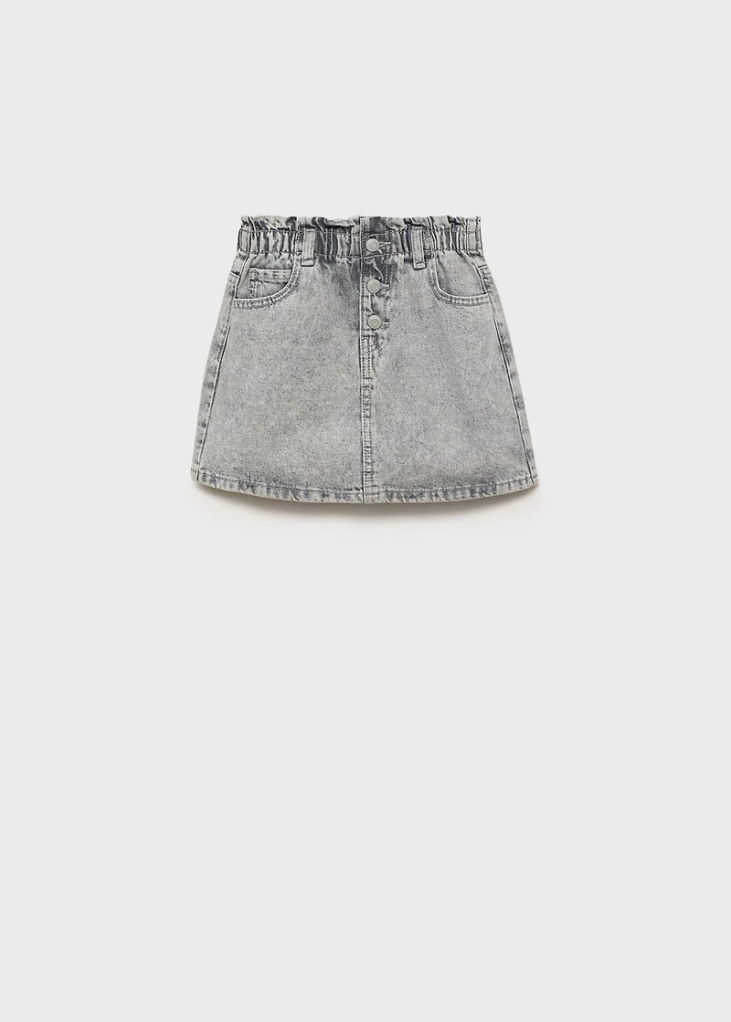 Denim paperbag skirt