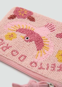 Toiletery bag with bead design