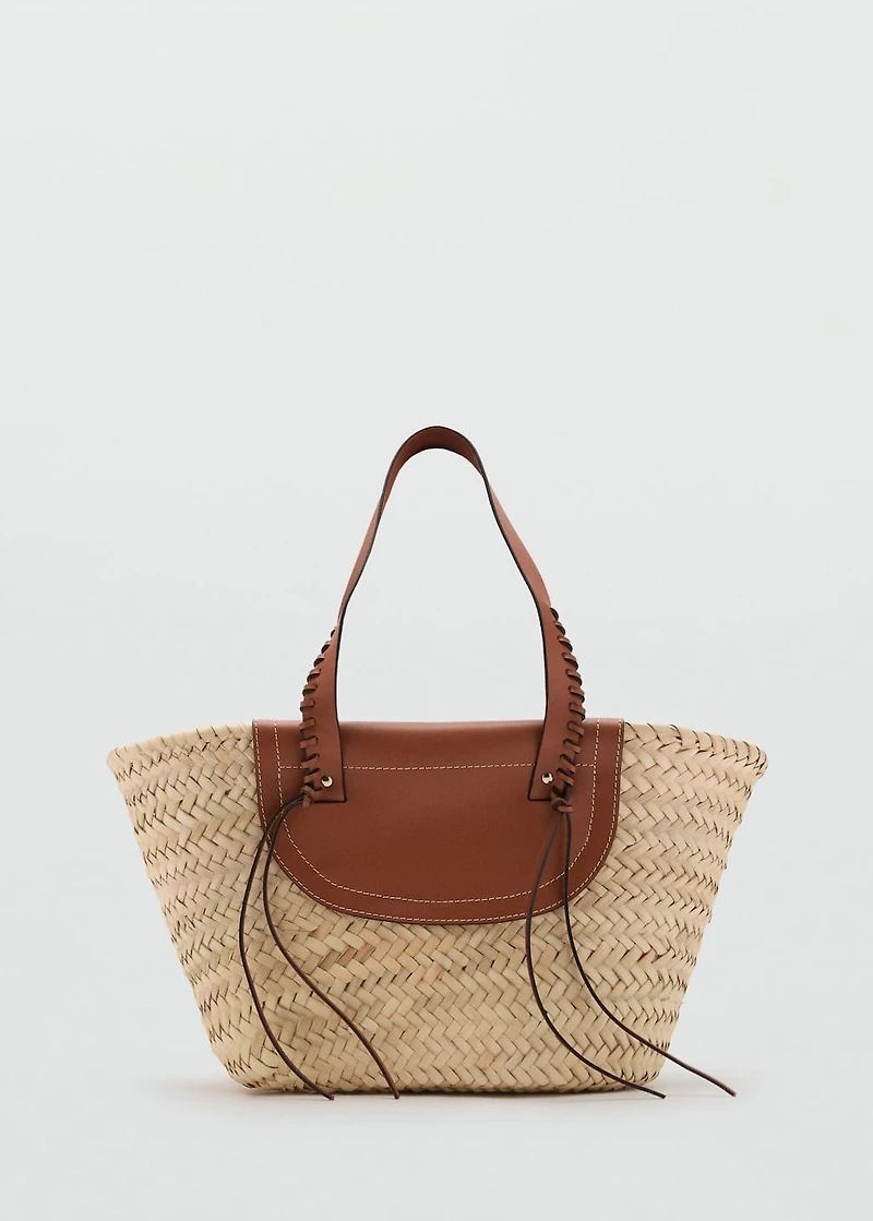 Medium natural fiber tote bag