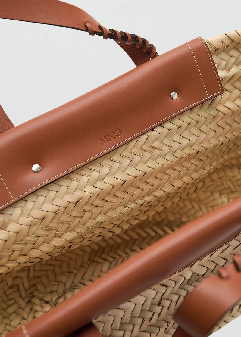 Medium natural fiber tote bag