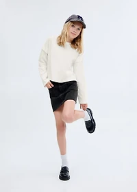 Denim short skirt