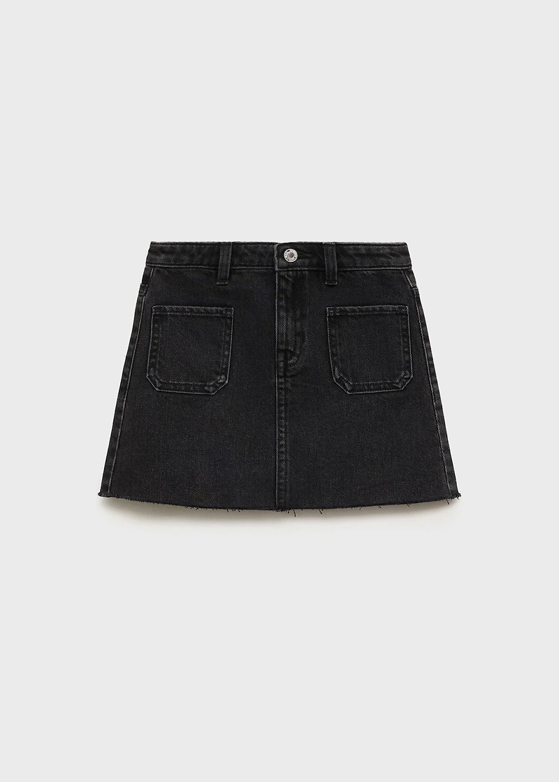 Denim short skirt