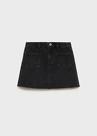Denim short skirt