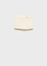 Wrapped denim skort