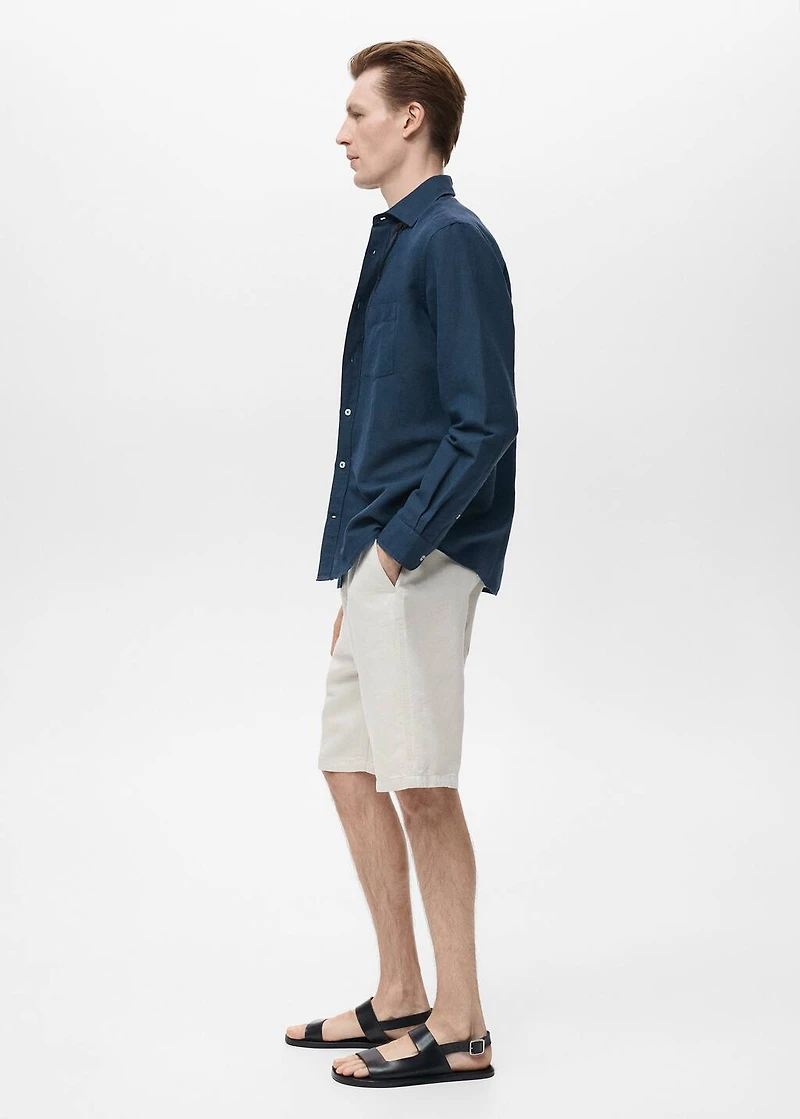 Pocket linen shirt