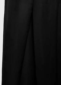 Wide leg pleated pants