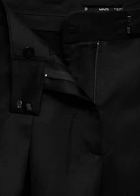 Wide leg pleated pants