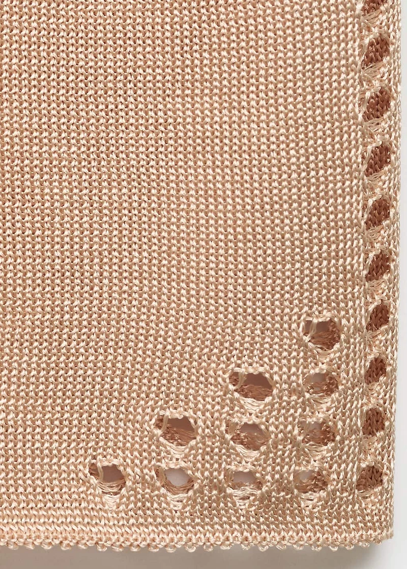 Lurex pencil skirt with lace details