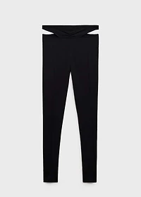 Leggings with cut-out waist