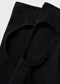 Leggings with cut-out waist