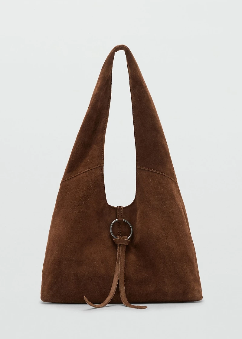 Leather tote bag