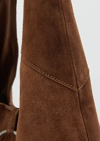 Leather tote bag
