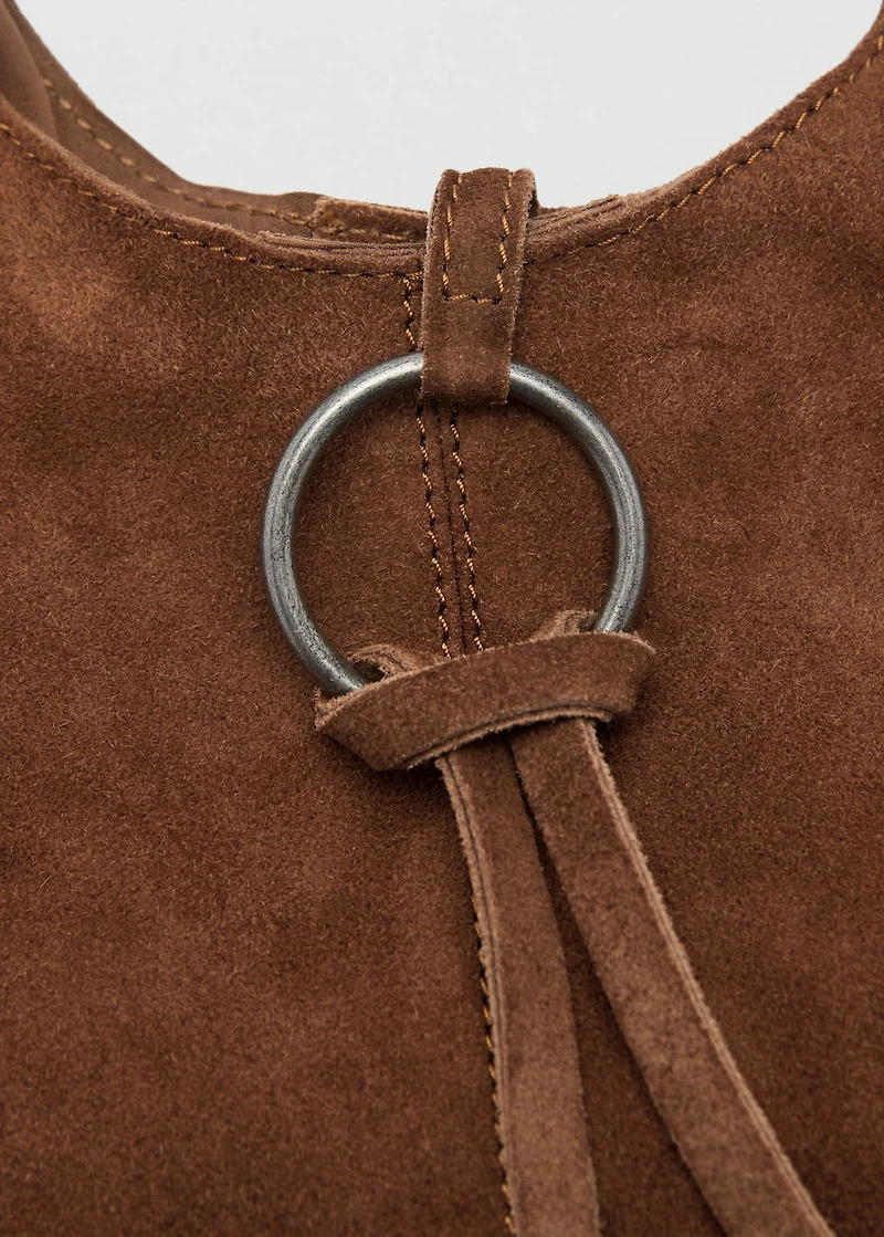 Leather tote bag