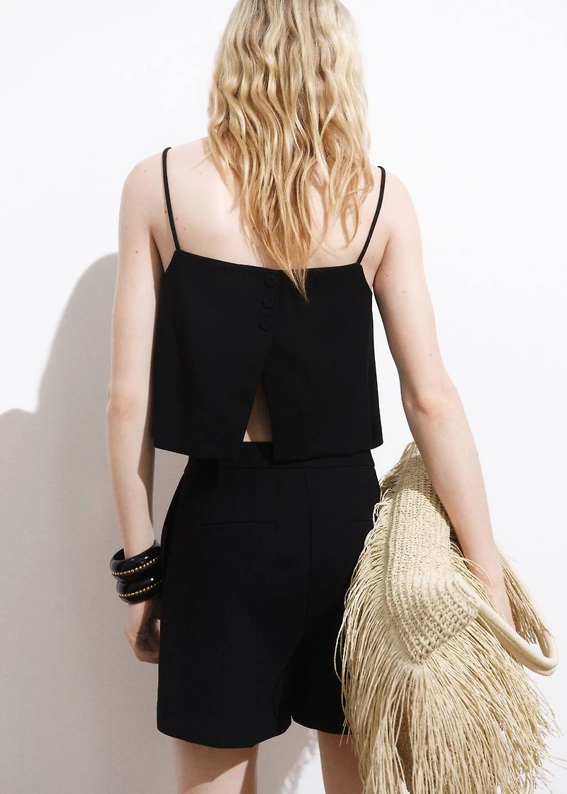 Straight mid-rise shorts