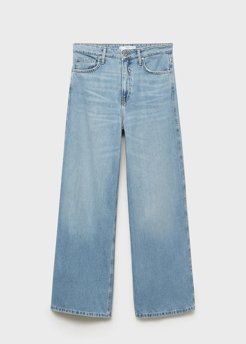 High-waisted wide-leg jeans