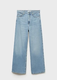 High-waisted wide-leg jeans
