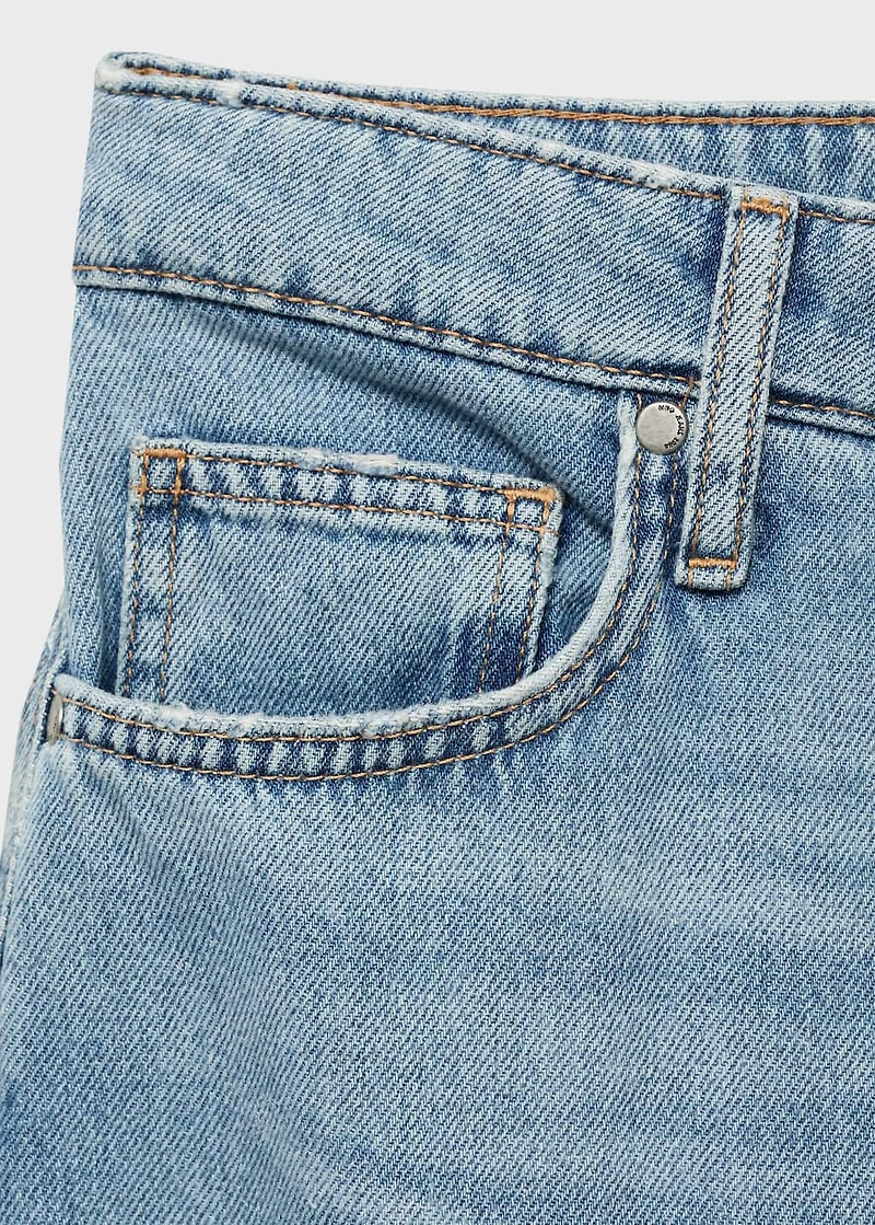 High-waisted wide-leg jeans