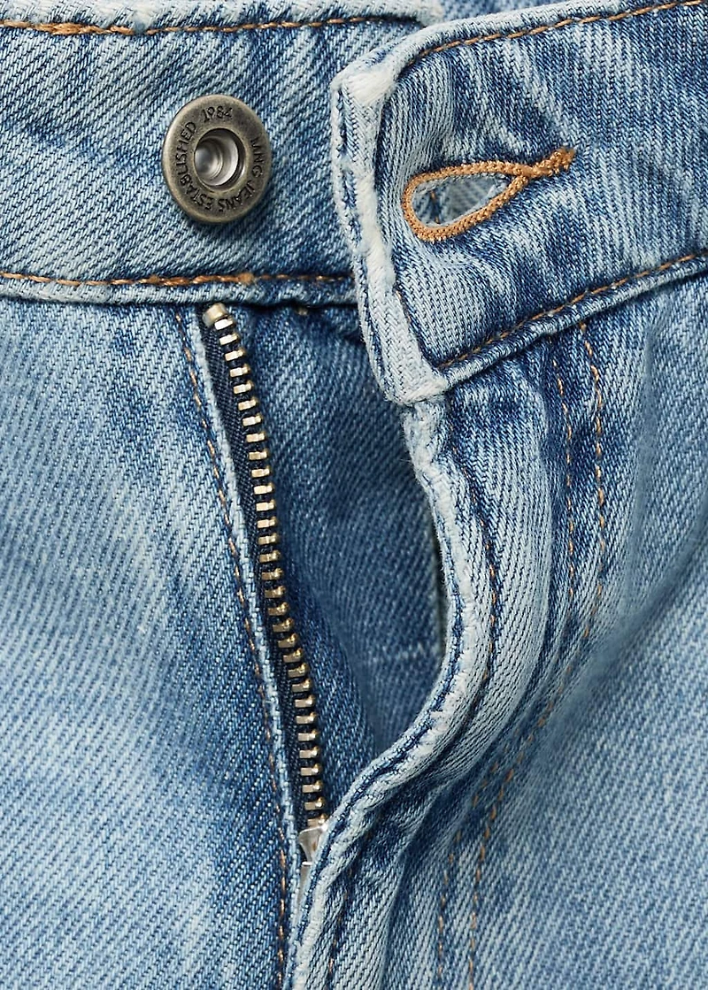 High-waisted wide-leg jeans